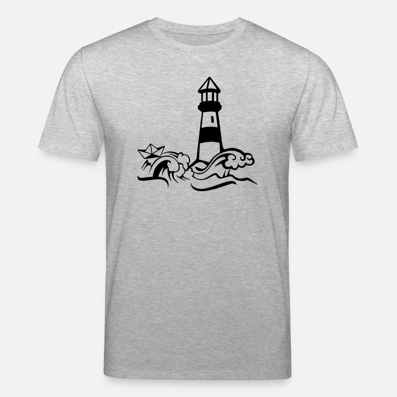 leuchtturm papierschiff - Stanley/Stella Unisex Bio-T-Shirt CREATOR  - Grau meliert