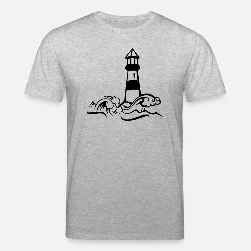 leuchtturm sturm welle - Stanley/Stella Unisex Bio-T-Shirt CREATOR - Grau meliert