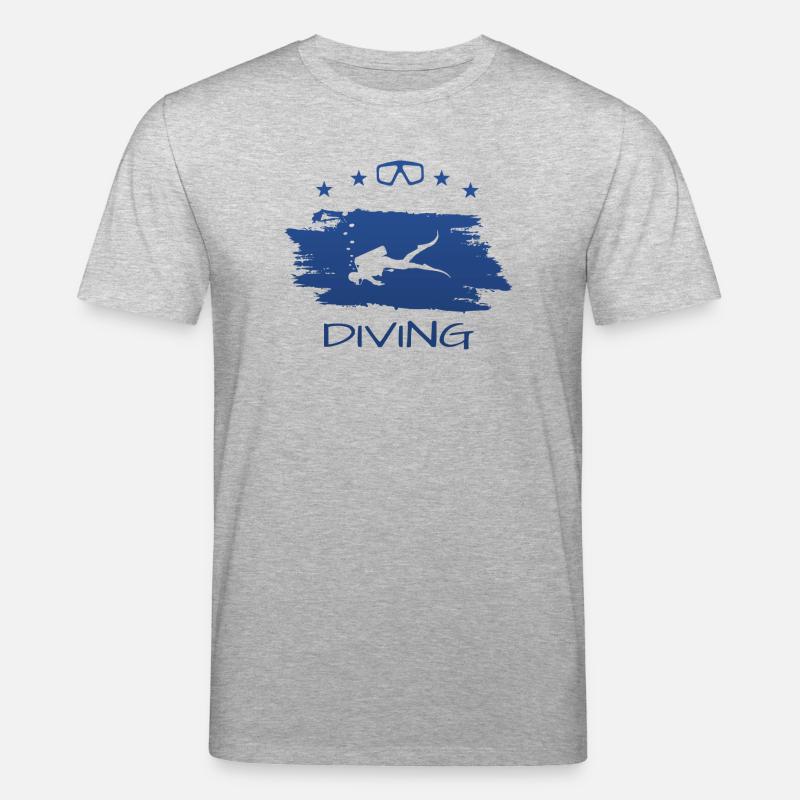 Tauchen Diver Scuba Dive - Stanley/Stella Unisex Bio-T-Shirt CREATOR - Grau meliert