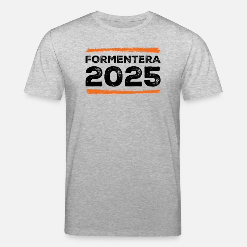 Formentera 2025 Spruch - Stanley/Stella Unisex Bio-T-Shirt CREATOR  - Grau meliert