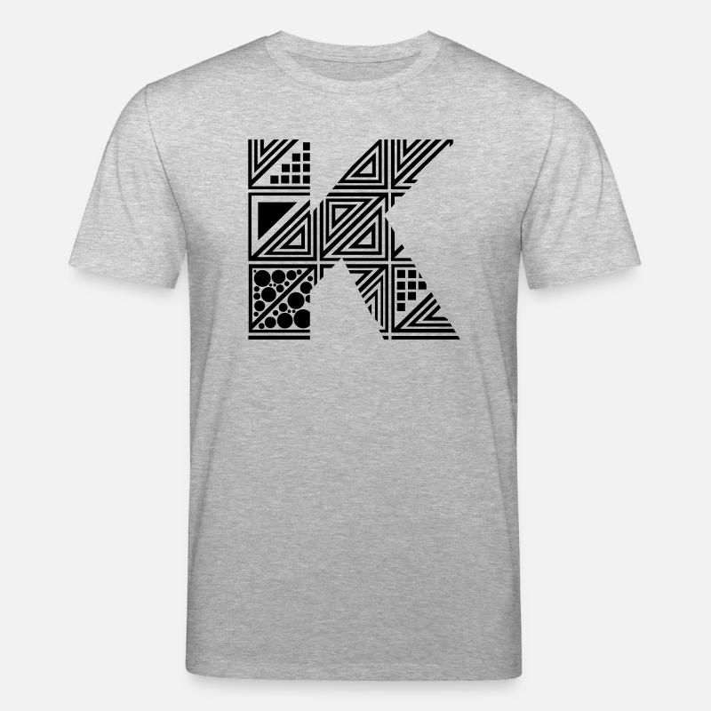 Buchstabe K - Stanley/Stella Unisex Bio-T-Shirt CREATOR  - Grau meliert