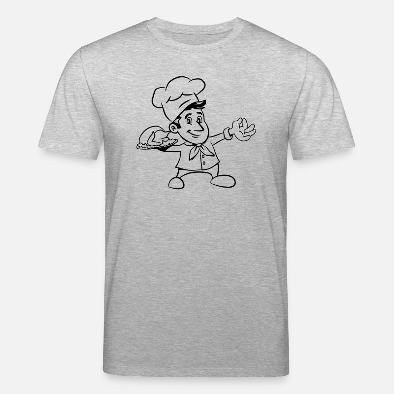 kochen koch hähnchen - Stanley/Stella Unisex Bio-T-Shirt CREATOR  - Grau meliert