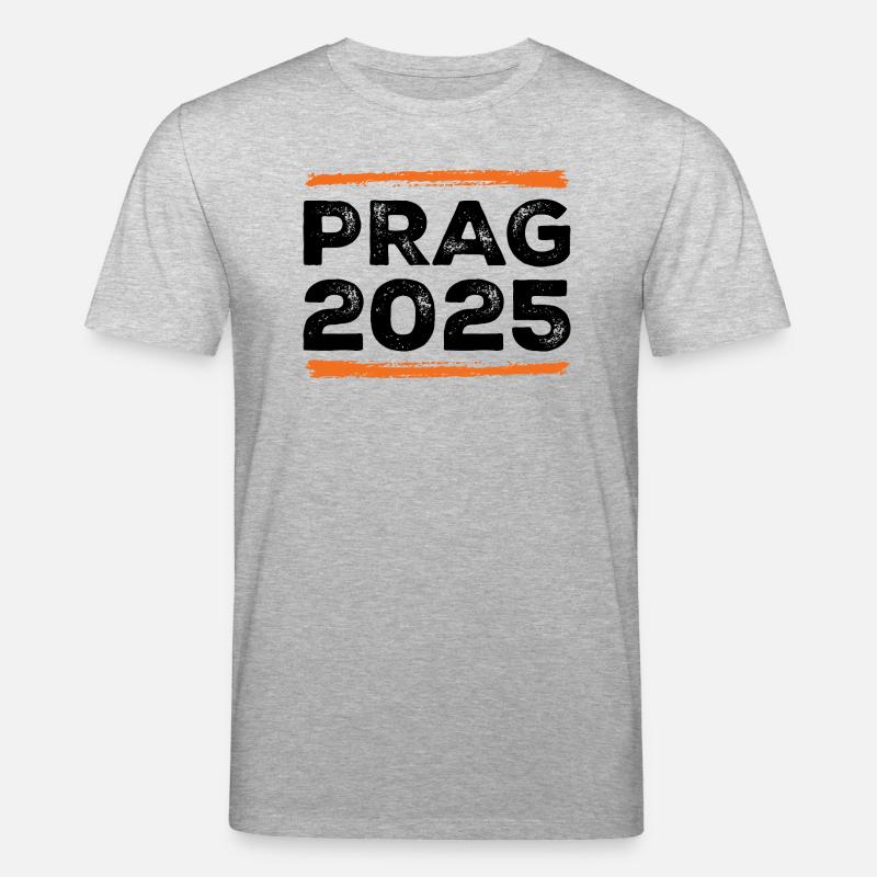 Prag 2025 Spruch - Stanley/Stella Unisex Bio-T-Shirt CREATOR  - Grau meliert