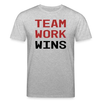 Teamwork - Stanley/Stella Unisex Bio-T-Shirt CREATOR  - Grau meliert - Vorne - Alina (178cm) & Michal (187cm)