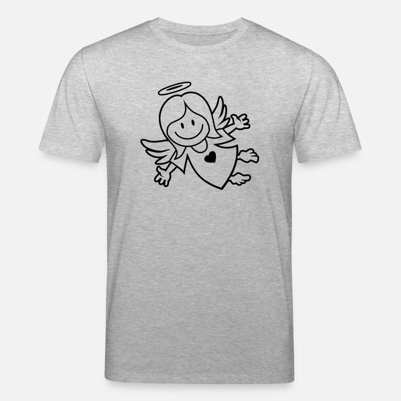 vl064a_engel2_1c - Stanley/Stella Unisex Bio-T-Shirt CREATOR  - Grau meliert