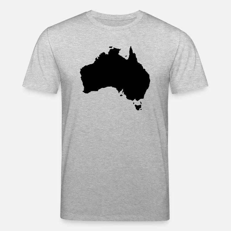 australia map - Stanley/Stella Unisex Bio-T-Shirt CREATOR  - Grau meliert