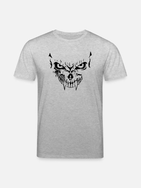 Creepy vector grimace - Stanley/Stella CREATOR Unisex Organic T-Shirt - heather grey