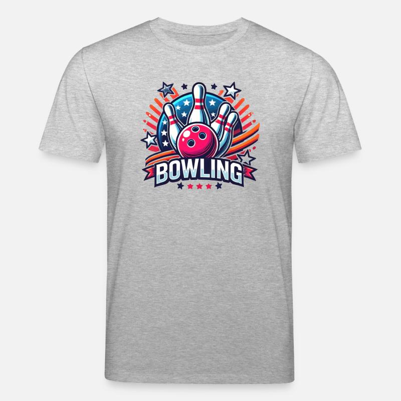 Bowling Logo - Stanley/Stella Unisex Bio-T-Shirt CREATOR  - Grau meliert