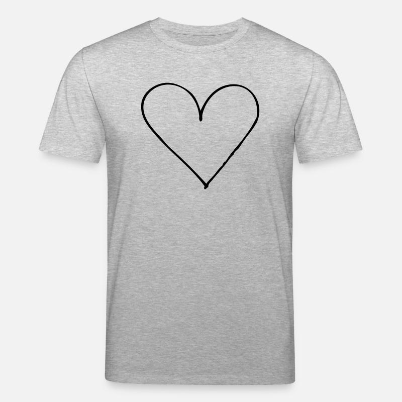 Herz - Stanley/Stella Unisex Bio-T-Shirt CREATOR  - Grau meliert