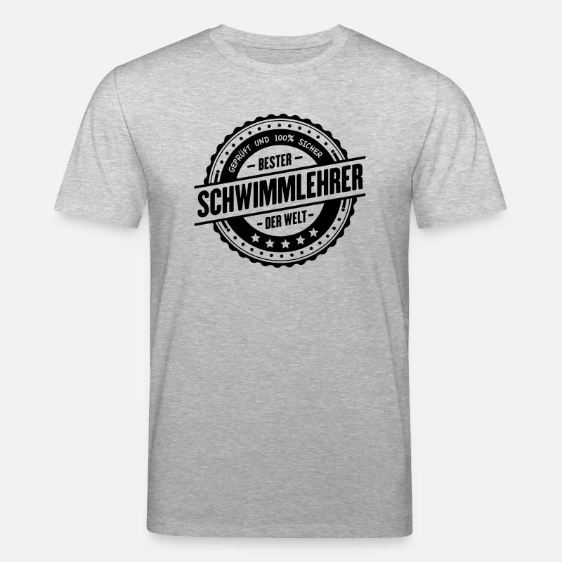 Bester Schwimmlehrer - Stanley/Stella Unisex Bio-T-Shirt CREATOR  - Grau meliert