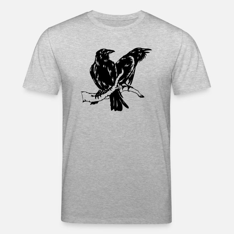 Hugin und Munin 01 - Stanley/Stella Unisex Bio-T-Shirt CREATOR  - Grau meliert