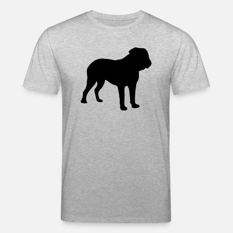 dogue de bordeaux silhouette - Stanley/Stella Unisex Bio-T-Shirt CREATOR  - Grau meliert