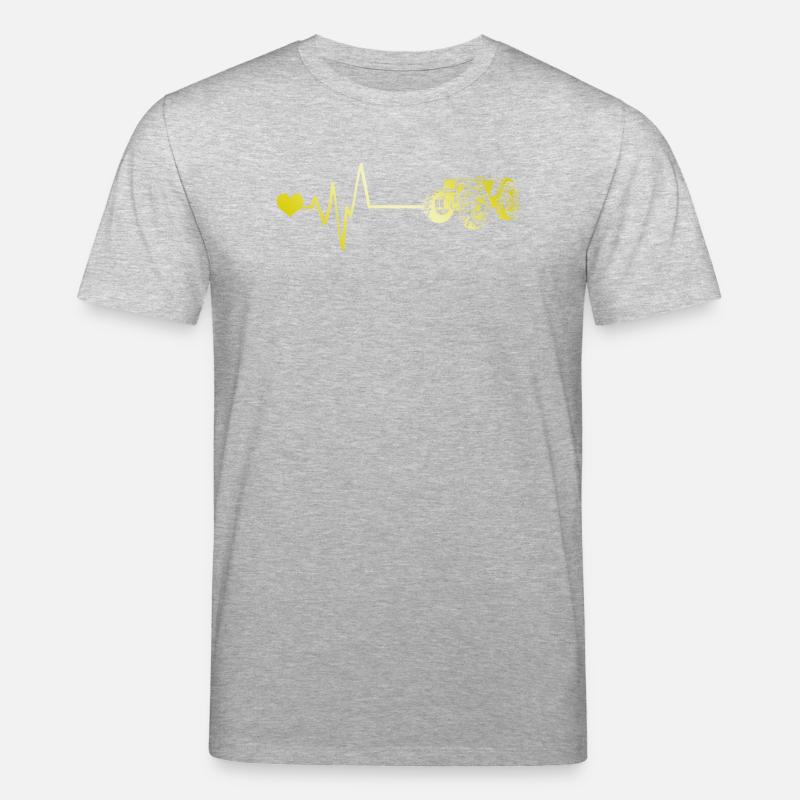 Traktor Puls Herz Liebe - Stanley/Stella Unisex Bio-T-Shirt CREATOR  - Grau meliert