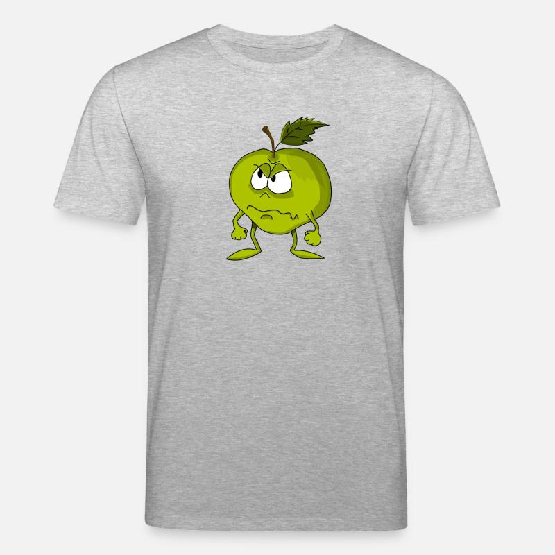 Wütender Apfel - Stanley/Stella Unisex Bio-T-Shirt CREATOR  - Grau meliert