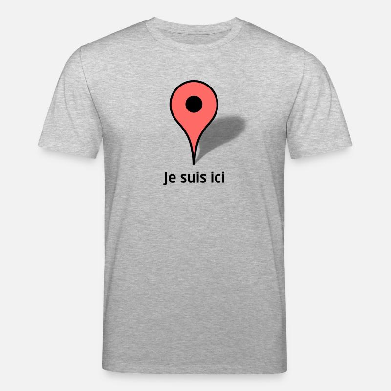 Ich befinde mich hier - Stanley/Stella Unisex Bio-T-Shirt CREATOR  - Grau meliert