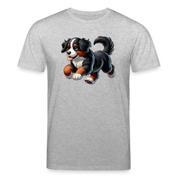 Bouvier bernois - T-shirt bio CREATOR Stanley/Stella Unisexe - gris chiné - Devant - Alina (178cm) & Michal (187cm)