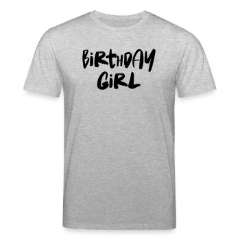 Birthday Girl - Stanley/Stella Unisex Bio-T-Shirt CREATOR  - Grau meliert - Vorne - Alina (178cm) & Michal (187cm)