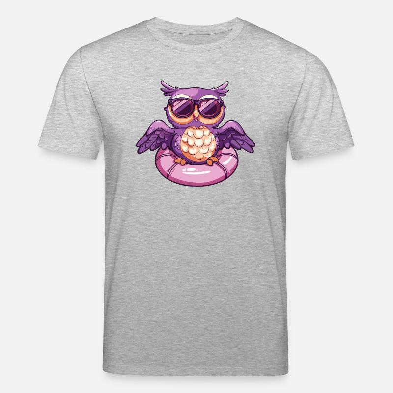 Eule Comic Cool - Stanley/Stella Unisex Bio-T-Shirt CREATOR  - Grau meliert