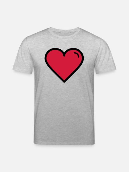 Valentine's Heart - Stanley/Stella CREATOR Unisex Organic T-Shirt - heather grey