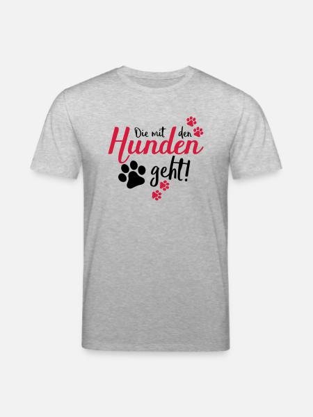die mit den hunden geht - Stanley/Stella Unisex Bio-T-Shirt CREATOR - Grau meliert