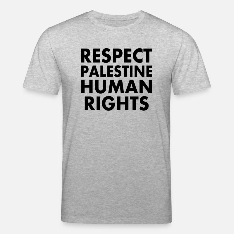 Respect palestine human rights - Stanley/Stella Unisex Bio-T-Shirt CREATOR - Grau meliert