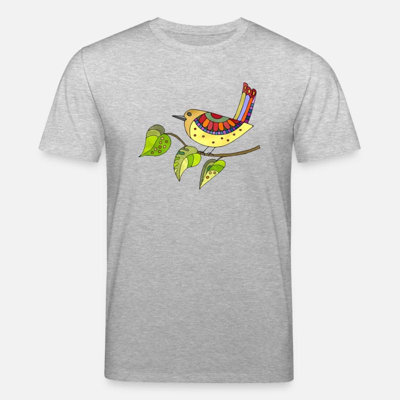 Bunter Vogel - Stanley/Stella Unisex Bio-T-Shirt CREATOR - Grau meliert