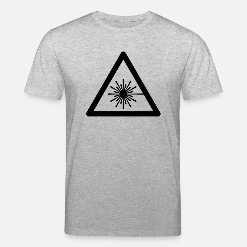Symbole de danger - Laser Light - T-shirt bio CREATOR Stanley/Stella Unisexe - gris chiné