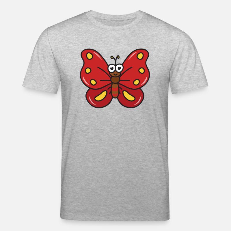 Schmetterlinge - Stanley/Stella Unisex Bio-T-Shirt CREATOR - Grau meliert