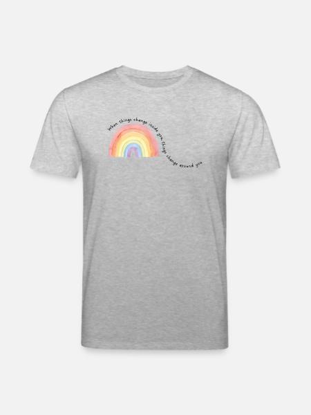 When things change inside you,.... - Stanley/Stella Unisex Bio-T-Shirt CREATOR - Grau meliert