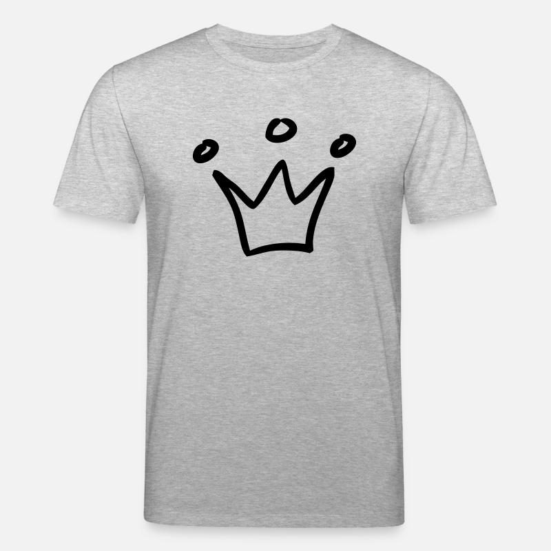 crown crowns king - Stanley/Stella CREATOR Unisex Organic T-Shirt - heather grey