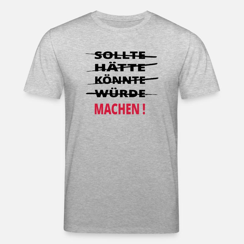 Sollte Könnte Machen ! - Stanley/Stella Unisex Bio-T-Shirt CREATOR  - Grau meliert