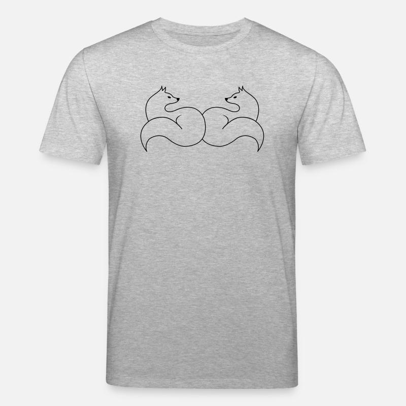 foxes_01 - Stanley/Stella Unisex Bio-T-Shirt CREATOR  - Grau meliert