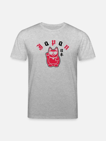 japan cat - T-shirt bio CREATOR Stanley/Stella Unisexe - gris chiné
