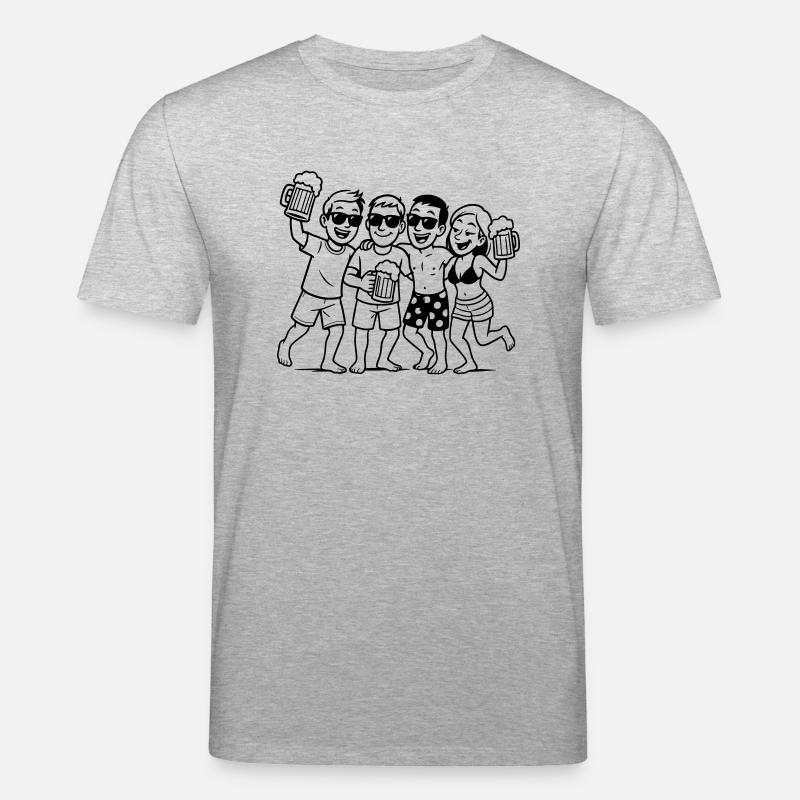 Party Crew Bière Vacances - T-shirt bio CREATOR Stanley/Stella Unisexe - gris chiné