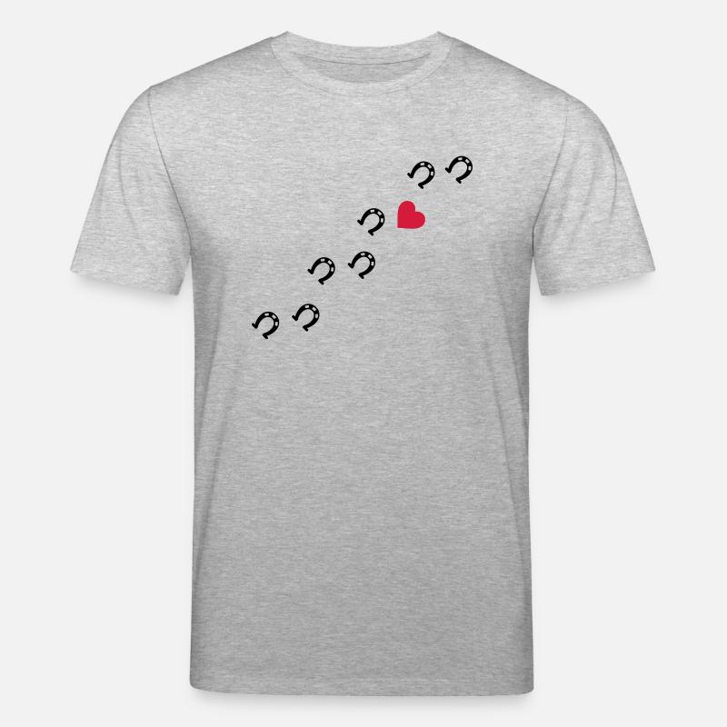 Symbole - Hufe Herz - Stanley/Stella Unisex Bio-T-Shirt CREATOR  - Grau meliert