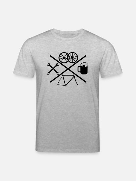 Cross Bike - Stanley/Stella Unisex Bio-T-Shirt CREATOR  - Grau meliert