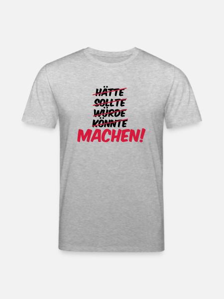 haette_sollte_wuerde_koennte_machen_02 - Stanley/Stella Unisex Bio-T-Shirt CREATOR - Grau meliert