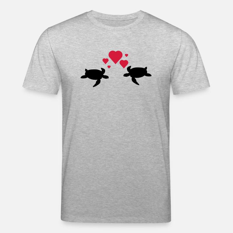 Schildkröten Paar - Stanley/Stella Unisex Bio-T-Shirt CREATOR  - Grau meliert