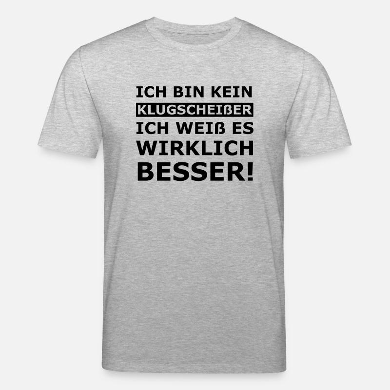 Klugscheißer - Stanley/Stella Unisex Bio-T-Shirt CREATOR  - Grau meliert