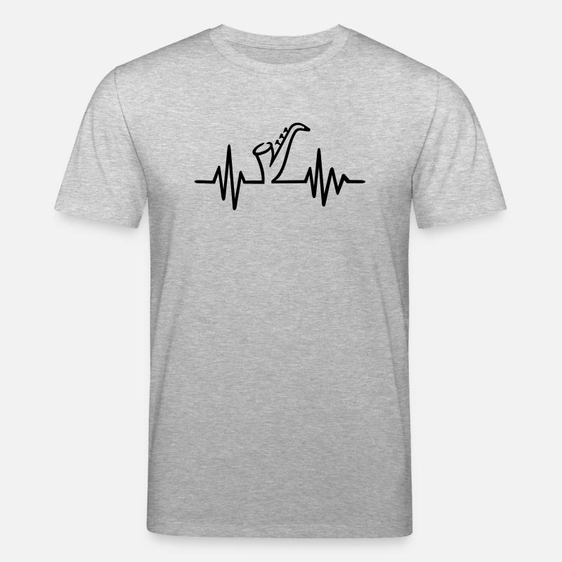 Saxophon - Stanley/Stella Unisex Bio-T-Shirt CREATOR  - Grau meliert
