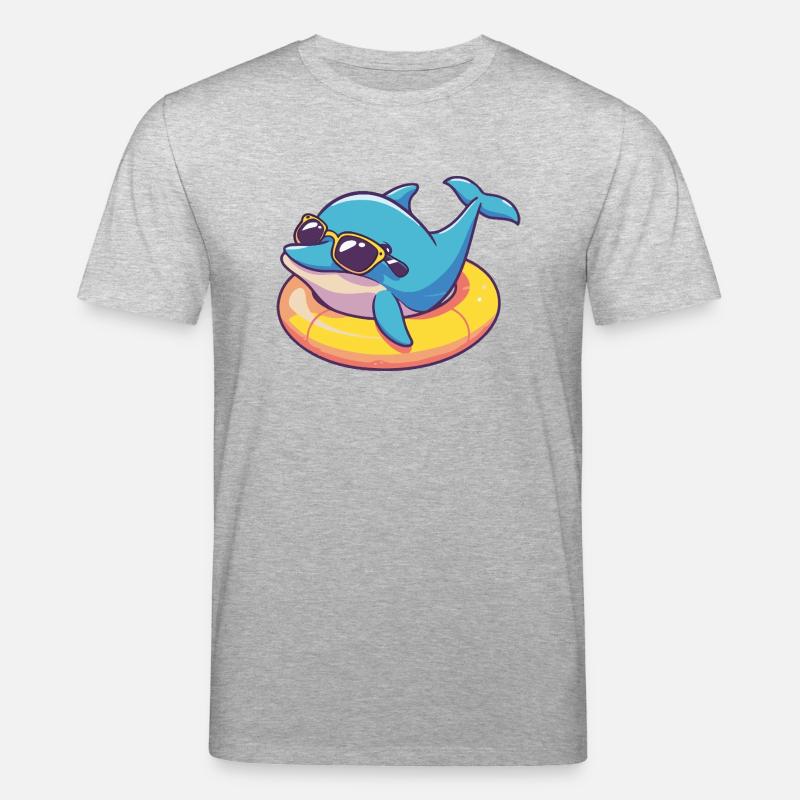 Delfin Comic Cool - Stanley/Stella Unisex Bio-T-Shirt CREATOR  - Grau meliert