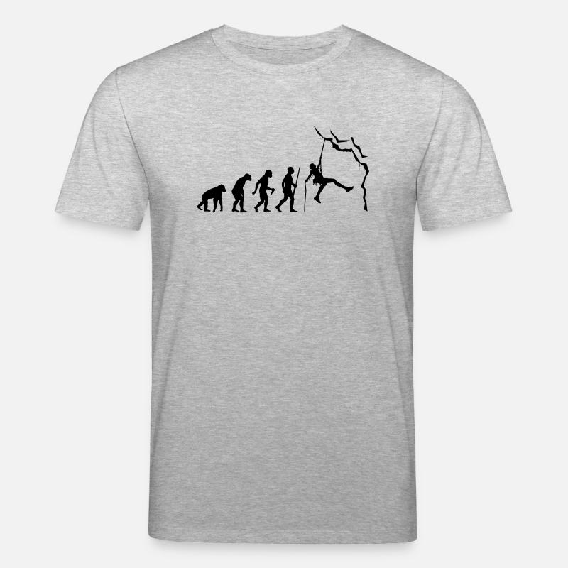 Climbing evolution - Stanley/Stella Unisex Bio-T-Shirt CREATOR  - Grau meliert