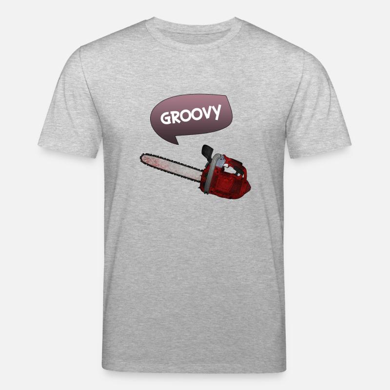 Evil dead - Groovy chains - Stanley/Stella Unisex Bio-T-Shirt CREATOR  - Grau meliert