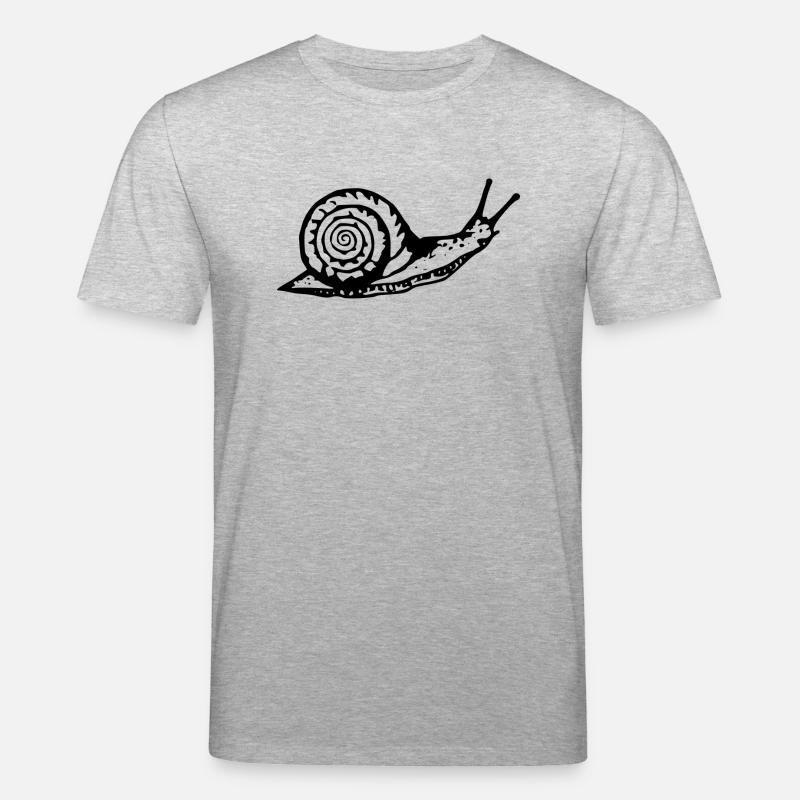 Snail black and withe - Stanley/Stella CREATOR Unisex Organic T-Shirt - heather grey