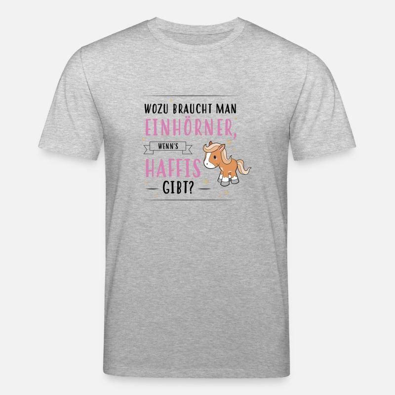 Wozu Einhörner Haflinger - Stanley/Stella Unisex Bio-T-Shirt CREATOR  - Grau meliert