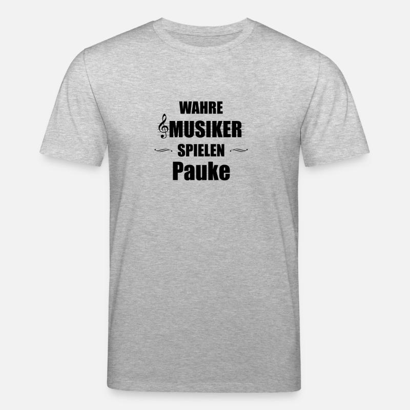 Pauke Instrument Geschenk - Stanley/Stella Unisex Bio-T-Shirt CREATOR - Grau meliert
