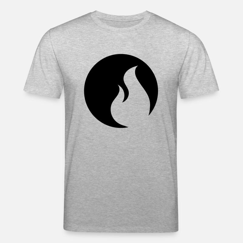 Fire Silhouette - Stanley/Stella CREATOR Unisex Organic T-Shirt - heather grey