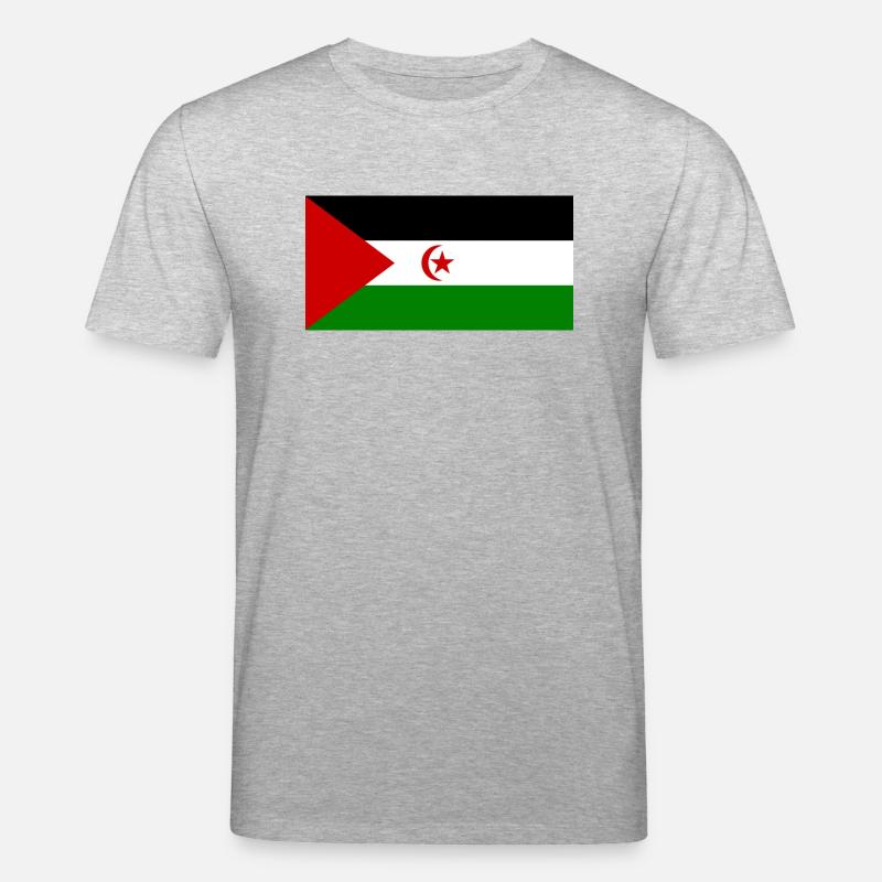 Drapeau du Sahara occidental - T-shirt bio CREATOR Stanley/Stella Unisexe - gris chiné