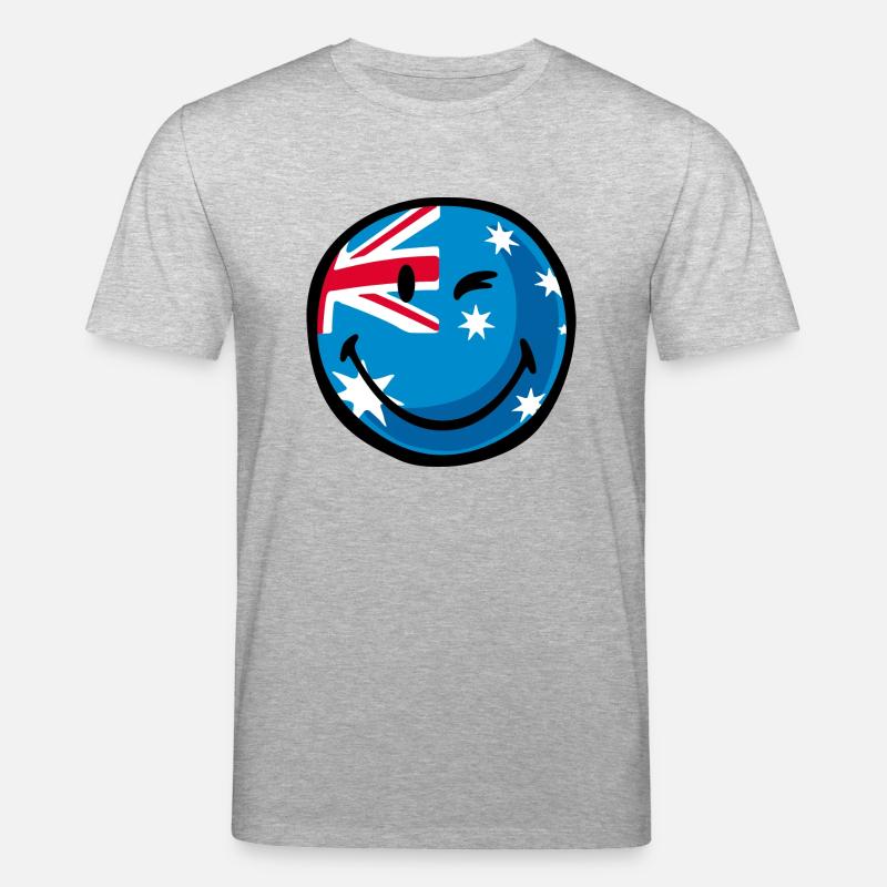 Smiley Flag Australia - T-shirt bio CREATOR Stanley/Stella Unisexe - gris chiné