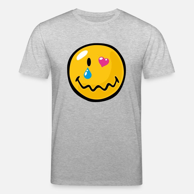 Smiley Love Sentimentality - T-shirt bio CREATOR Stanley/Stella Unisexe - gris chiné